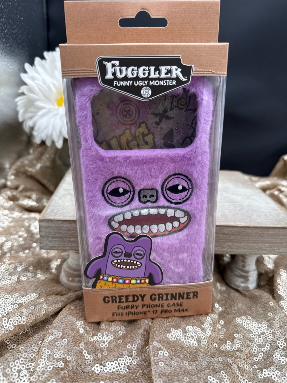 Fugler Greedy Grinner Furry Phone Case for iPhone 17 Pro Max - Purple